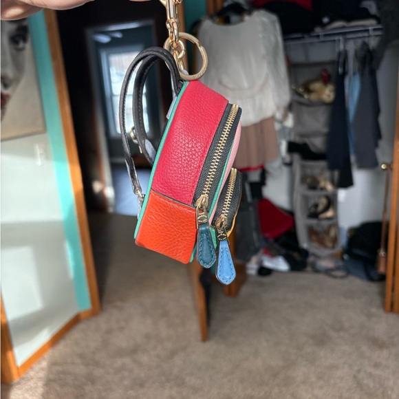 Coach Multicolor Mini Backpack Keychain - Picture 3 of 7